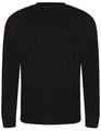 Heren T-shirt AWDis Long Sleeve Tri-Blend T Solid Black